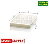 FILTER, INTERIOR AIR FOR MERCEDES-BENZ MANN-FILTER CU 25 002