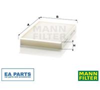 Filter, interior air for MERCEDES-BENZ S205 C257 W213 S213 MANN-FILTER CU 25 002