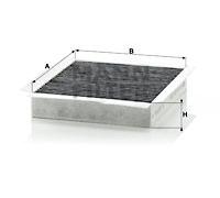 Cabin filter below the glove compartment Activated Carbon Filter CUK 2338