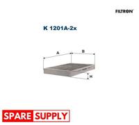 FILTER, INTERIOR AIR FOR MERCEDES-BENZ W221 C216 FILTRON K 1201A-2X