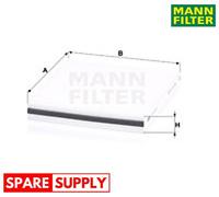 FILTER, INTERIOR AIR FOR NISSAN ALMERA CEFIRO MURANO MANN-FILTER CU 22 003