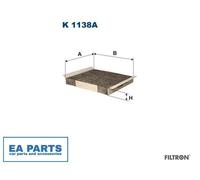 Filter, interior air for OPEL MERIVA A FILTRON K 1138A