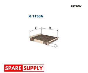 FILTER, INTERIOR AIR FOR OPEL MERIVA A FILTRON K 1138A