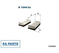 Filter, interior air for OPEL SINTRA FILTRON K 1044-2x