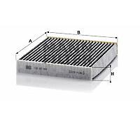 Cabin filter below the glove compartment Activated Carbon Filter CUK 22 005
