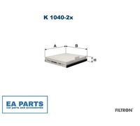 Filter, interior air for RENAULT AVANTIME ESPACE FILTRON K 1040-2x