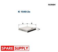FILTER, INTERIOR AIR FOR RENAULT AVANTIME ESPACE FILTRON K 1040-2X