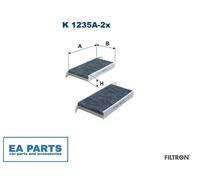 Filter, interior air for RENAULT LAGUNA FILTRON K 1235A-2x