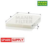 FILTER, INTERIOR AIR FOR RENAULT MANN-FILTER CU 2620