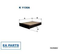Filter, interior air for RENAULT MEGANE FILTRON K 1130A