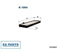 Filter, interior air for SAAB 9-3 900 FILTRON K 1064