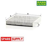 FILTER, INTERIOR AIR FOR VW AUDI SKODA MANN-FILTER CUK 26 009