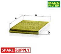 FILTER, INTERIOR AIR FOR VW DERBY III CLASSIC GOLF GOLF VAN MANN-FILTER FP 2882
