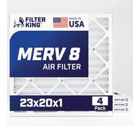 Filter King 23x20x1 Air Filters | 4 Pack | MERV 8 HVAC Pleated AC Furnace Filter | Actual Size 23 x 20 x .75
