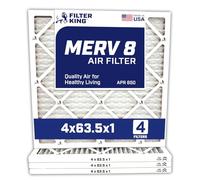 Filter King 4x63.5x1 Air Filters | 4 Pack | MERV 8 HVAC Pleated AC Furnace Filter | Actual Size 4 x 63.5 x .75"