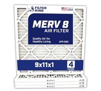 Filter King 9x11x1 Air Filters | 4 Pack | MERV 8 HVAC Pleated AC Furnace Filter | Actual Size 9 x 11 x .75