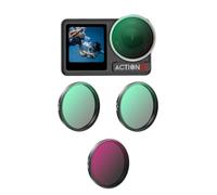 Filter Kit for DJI OSMO Action 5 Pro, Optical Glass HD Imaging for Osmo Action 3/4/5 Pro Accessories, Waterproof Oil-Resistant Dirt-Resistant, UV/CPL/ND8/16/32/64 (UV+CPL+ND16)