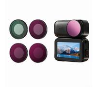 Filter Kit for DJI Osmo Nano Action Camera, UV, CPL, ND8, ND16, ND32, ND64 Polarizer, Multi Coating HD Optical Glass Aluminum, Travel Vlog Filter Kit Action Camera Accessories(CPL+ND8+ND16+ND32)