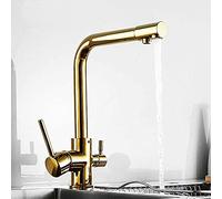 Filter Kitchen Faucet Drinking Water Single Hole Black Hot & Cold Brass Pure Water Sinks Deck Mounted Mixer Tap Gold/Chrome-Gold Interesting