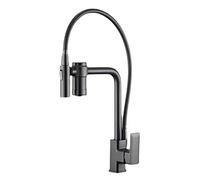 Filter Kitchen Faucet with Drinking Water Faucet,High Arc Pull Down 3-Way Kitchen Faucet,3 in 1 Sink Cold and Hot Mixer Tap, Style Single Handle Reverse Osmosis Kitchen Sink Faucets