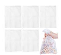 Filter Media Mesh Bag - 5X Fish Tank Aquarium Filter Bag Reusable - Freshwater and Saltwater Water Purification Accessory Zipper Closure for Zeolite, Peat