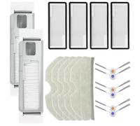 Filter, Mop Cloth, Dust Bag & Side Brush Kit for Narwal for FREO X for ULTRA, for FREO X Plus, K1 | Replacement Parts with 4 Filters, 5 Microfiber Mop Cloths, 2 Non-Woven Dust Bags, 6 Brushes