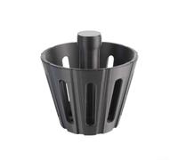 Filter Paper Press Cone for B75 Coffee Filters with Ribbed Texture and Hollow Center, Helping Maintain Filter Paper in Place for Optimal Brewing (Black)