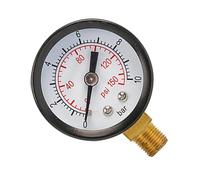 Filter Pressure Gauge Suitable for Water Pressure Testing Pneumatic Systems 40mm Dials 1/8" Thread Stainless Steel