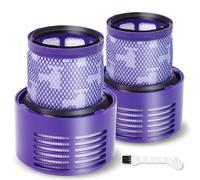 Filter Replacement for Dyson Cyclone V10 SV12, 2 Pack Filter & 1 Clean Brush Compatible with Dyson Cyclone V10 Animal Absolute Motorhead SV12, Replaces Part # 969082-01