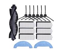 Filter Replacements Kits/Fit For Ilife A4 A4S A40 Hepa Filter Primary Filter Side Brush Remote Control Roll Brush Cover Mop Cloth Sweeping Robot Set (Color : Yellow)
