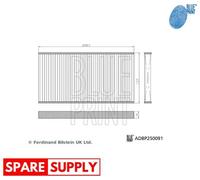 FILTER SET, CABIN AIR FOR TOYOTA BZ4X BLUE PRINT ADBP250091