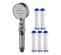 Filter Shower Head - Handheld Multi Mode Sprayer, Five Setting Water Flow Device, Silicone Nozzle Bathroom Faucet Attachment, Adjustable Pressure Shower Tool for Home Apartment RV
