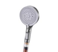 Filter Shower Head, Hard Water Filter Shower, Large Powerful Handheld Showerhead,High Pressure Spray Mode Showerhead with Filter, Stages Water Softener Filters Beads for Hard Water-Remove (Black)