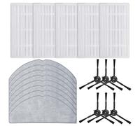 Filter Side Brush Mop Cloth Replacement Set for Tapo RV30 Max Plus RV20 Max Plus Vacuum Cleaner Includes Multiple Pieces for Thorough Cleaning (B)
