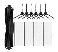Filter Side Brush Roller Set for AutoVac for NOVA iHRV6 iHRV14 for ECLIPSE iHRV11 Robot Vacuum, Soft Bristles Safe for All Floor Types(A)