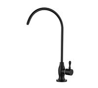 Filter Tap for Kitchen Sink 1 Hole Gooseneck Cold Water Tap Single Single Handle Sink Taps for Kitchen Brushed(Orb) (Brushed d) LWX