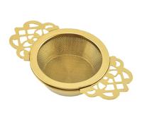 Filter Tea Mesh Fine Mesh Tea Strainers with Bowl Stainless Steel Loose Tea Infusers Strainers with Double Winged Handles for Loose Tea Juice Coffee Filter (1, Golden)