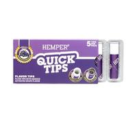 Filter Tips Compatible with Hemper Quick Tips Pop-Activated Flavoured Filter Tips - Watermelon, Banana, Grape & Mint - 5 Pack (Grape)