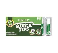 Filter Tips Compatible with Hemper Quick Tips Pop-Activated Flavoured Filter Tips - Watermelon, Banana, Grape & Mint - 5 Pack (Mint)