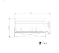 Filter, urea solution FEBI 172452 for SCANIA T 10.64 2004-2005