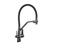 Filtered Kitchen Faucets, Purification Kitchen Tap 360 Rotate Water Filter Tap for Kitchen Three Ways Kitchen Faucets Tap(A Matte Black)