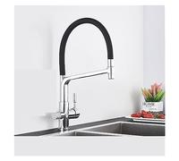 Filtered Kitchen Faucets Schwarz Weiß Pull Down 360° Mixer Tap Pure Water Faucet for Filtered Kitchen Water Premium Quality Easy Installation Modern Design LWX