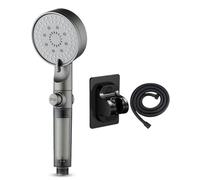 Filtered Shower Head - 5 Spray Modes Filtered Shower Head with Handheld,Hard Water Solution Showerhead Kit with Hose Bracket for Bathroom Household Apartment Living Travel RV Hotel Spa