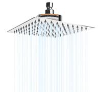Filtered Shower Head 8″ Square, High Pressure Showerhead, Waterfall Filter Showerhead, Water Saving Rainfall Shower Head, Overhead Replacement for Hard Water Remove Chlorine and Harmful Substances