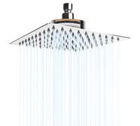 Filtered Shower Head 8″ Square, High Pressure Showerhead, Waterfall Filter Showerhead, Water Saving Rainfall Shower Head, Overhead Replacement for Hard Water Remove Chlorine and Harmful Substances