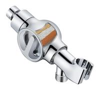 Filtered Shower Head Holder with Brass Pivot Ball for Hard Water,High Pressure Hand Held Shower Head Holder with Water Softener Filter Cartridge Remove Chlorine and Harmful Substances