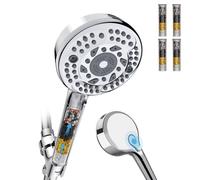 Filtered Shower Head with Handheld, 9 Spray Mode High Pressure Shower Head with 4 Filters, Hard Water Filter Showerhead - Remove Chlorine, Chrome