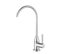 Filtered Water tap Water Filter tap, Swan Neck tap Kitchen Sink Faucet, Swivel Stainless Steel,Silver,Bullet