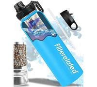 Filterelated 30oz Stainless Steel Portable Alkaline Filter Water Bottle
