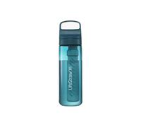 LifeStraw Go Series - BPA-Free Water Filter Bottle for Travel and Everyday Use Removes Bacteria, Parasites and Microplastics, Improves Taste, 22oz Laguna Teal